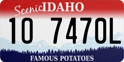 ID license plate 1O7470L