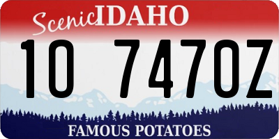 ID license plate 1O7470Z