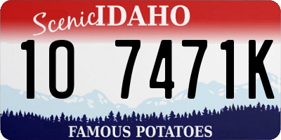 ID license plate 1O7471K