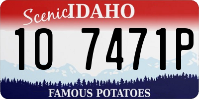 ID license plate 1O7471P