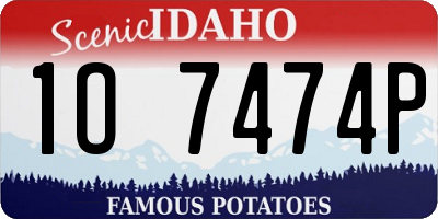 ID license plate 1O7474P