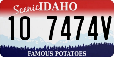 ID license plate 1O7474V
