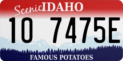ID license plate 1O7475E