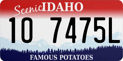 ID license plate 1O7475L