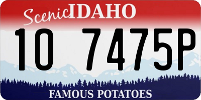 ID license plate 1O7475P