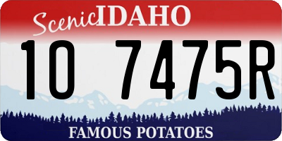 ID license plate 1O7475R