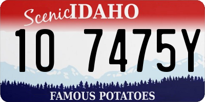 ID license plate 1O7475Y