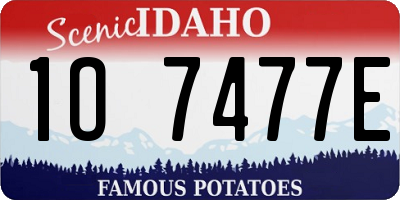 ID license plate 1O7477E