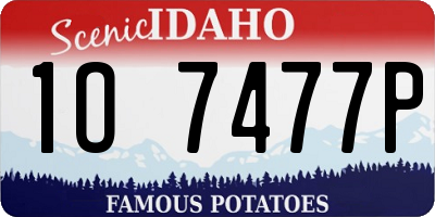 ID license plate 1O7477P