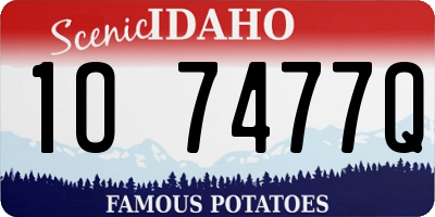 ID license plate 1O7477Q