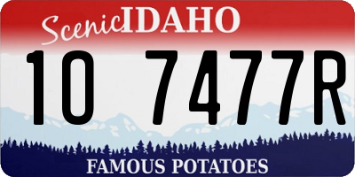 ID license plate 1O7477R