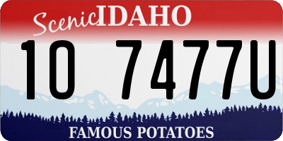 ID license plate 1O7477U
