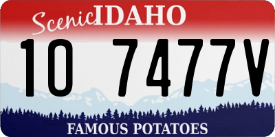 ID license plate 1O7477V