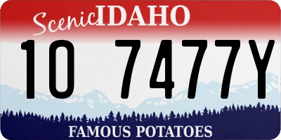 ID license plate 1O7477Y