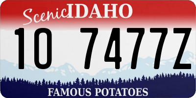 ID license plate 1O7477Z