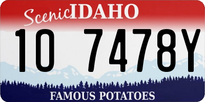 ID license plate 1O7478Y