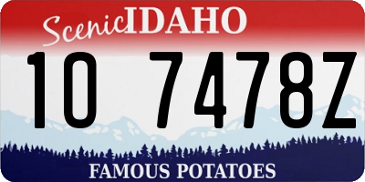 ID license plate 1O7478Z