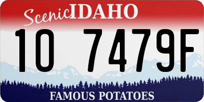 ID license plate 1O7479F