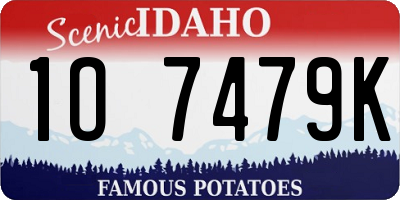 ID license plate 1O7479K