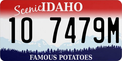 ID license plate 1O7479M