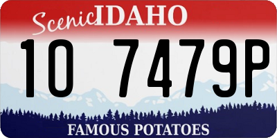 ID license plate 1O7479P