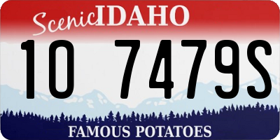 ID license plate 1O7479S