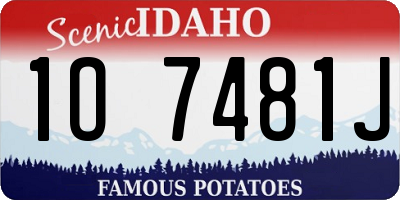 ID license plate 1O7481J