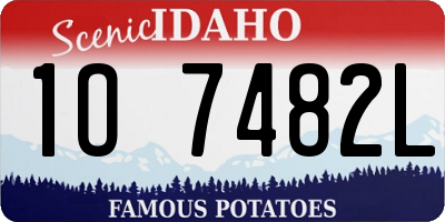 ID license plate 1O7482L