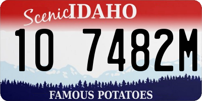 ID license plate 1O7482M