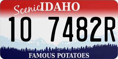ID license plate 1O7482R