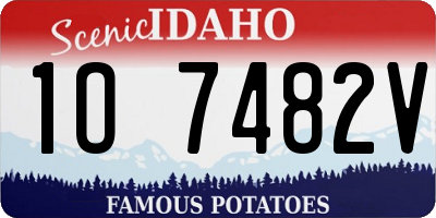 ID license plate 1O7482V