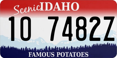 ID license plate 1O7482Z