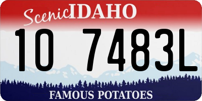 ID license plate 1O7483L