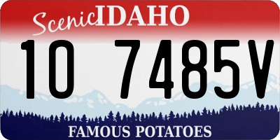 ID license plate 1O7485V