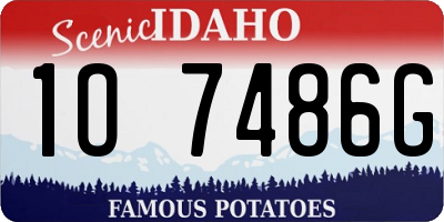 ID license plate 1O7486G