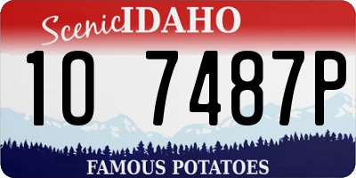ID license plate 1O7487P