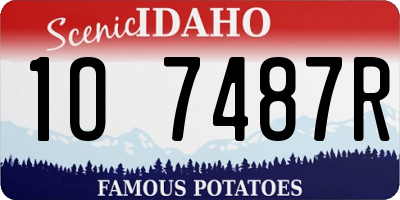 ID license plate 1O7487R