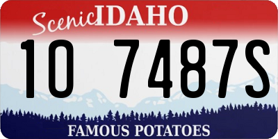 ID license plate 1O7487S