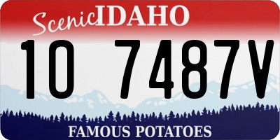 ID license plate 1O7487V