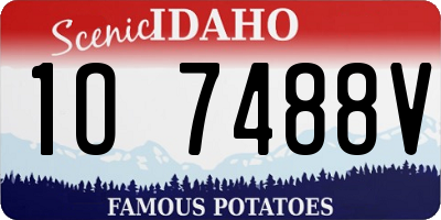 ID license plate 1O7488V