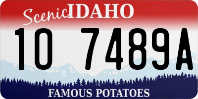 ID license plate 1O7489A