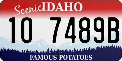 ID license plate 1O7489B