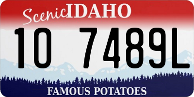 ID license plate 1O7489L