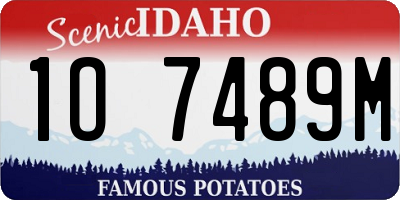 ID license plate 1O7489M