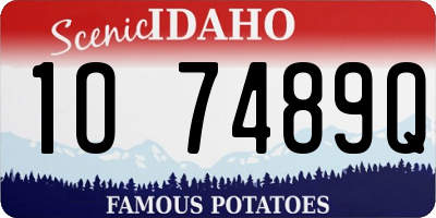 ID license plate 1O7489Q