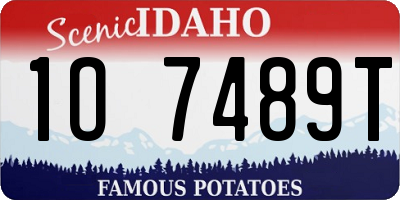 ID license plate 1O7489T