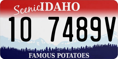 ID license plate 1O7489V