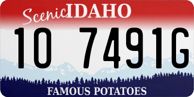 ID license plate 1O7491G