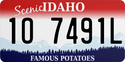 ID license plate 1O7491L