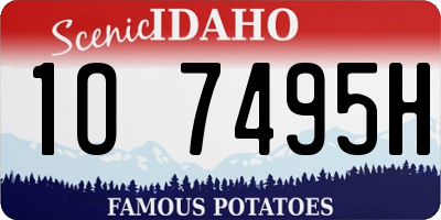 ID license plate 1O7495H